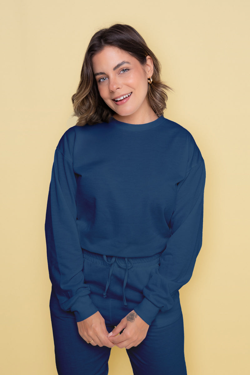 Women's HomeWear Set Long Navy Blue